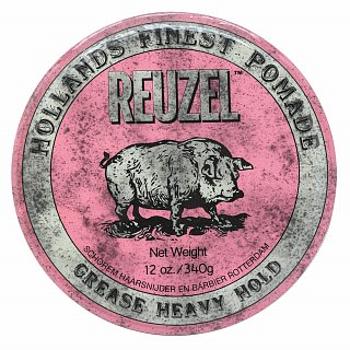 Reuzel Holland's Finest Pomade Pink Grease Heavy Hold pomádé erős fixálásért 340 g