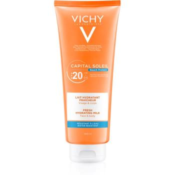 Vichy Capital Soleil Beach Protect védő és hidratáló tej arcra és testre SPF 20 300 ml