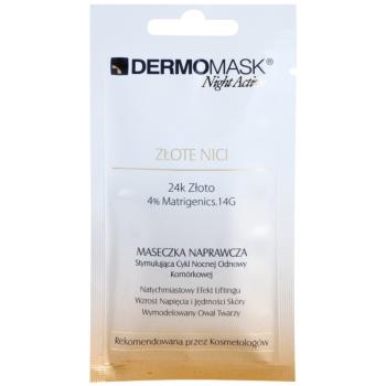 L’biotica DermoMask Night Active kisimító és feszesítő maszk 24 karátos arannyal 12 ml