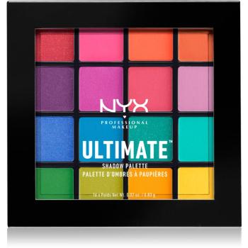NYX Professional Makeup Ultimate Shadow szemhéjfesték paletta árnyalat 04 Brights 16 x 0.83 g