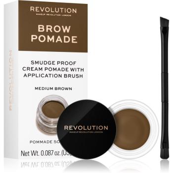 Makeup Revolution Brow Pomade szemöldök pomádé árnyalat Medium Brown 2.5 g