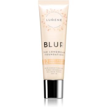 Lumene Blur 16h Longwear Foundation hosszan tartó make-up SPF 15 árnyalat 2 Soft Honey