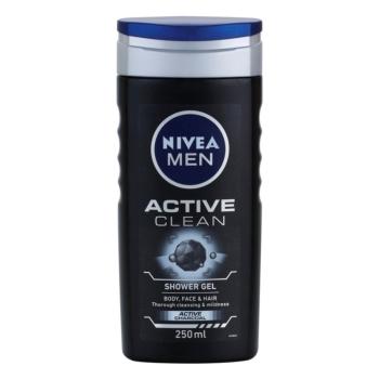 Nivea Men Active Clean tusfürdő gél arcra, testre és hajra uraknak 250 ml