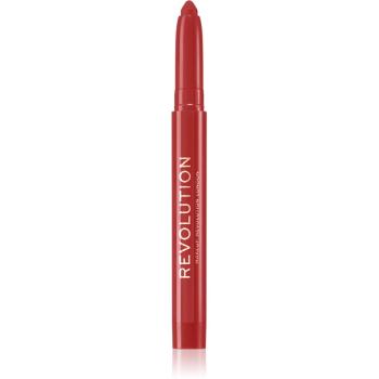 Makeup Revolution Velvet Kiss hidratáló krém rúzs ceruzában árnyalat Ruby 1.2 g