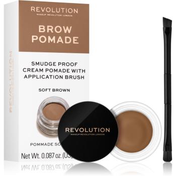 Makeup Revolution Brow Pomade szemöldök pomádé árnyalat Soft Brown 2.5 g