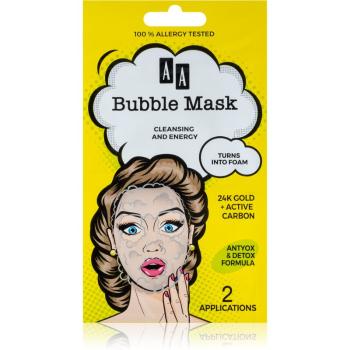 AA Cosmetics AA Bubble Mask tisztító arcmaszk 2 x 4 ml