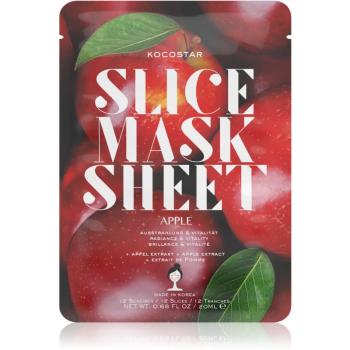KOCOSTAR Slice Mask Sheet Apple szövet arcmaszk az arcbőr élénkítésére és vitalitásáért 20 ml