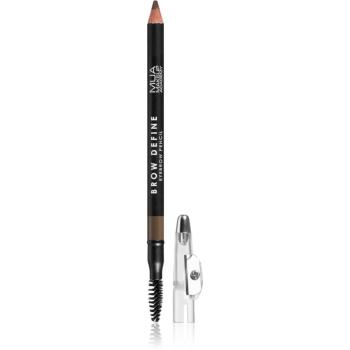 MUA Makeup Academy Brow Define tartós szemöldök ceruza kefével árnyalat Mid Brown 1.2 g