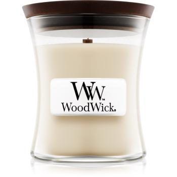 Woodwick Linen illatos gyertya fa kanóccal 85 g