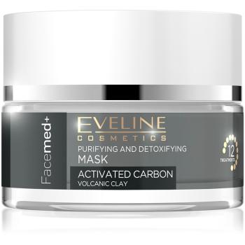 Eveline Cosmetics FaceMed+ tisztító és detoxikáló maszk aktív szénnel 50 ml