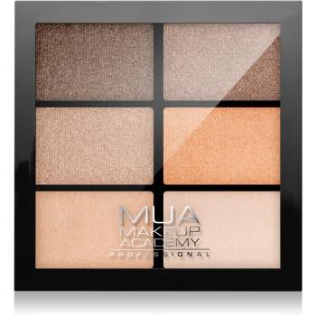 MUA Makeup Academy Professional 6 Shade Palette szemhéjfesték paletta árnyalat Coral Delights 7.8 g
