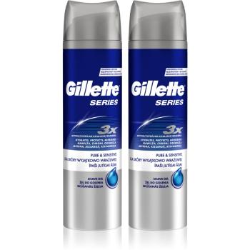Gillette Series Pure & Sensitive borotválkozási gél uraknak 2 x 200 ml