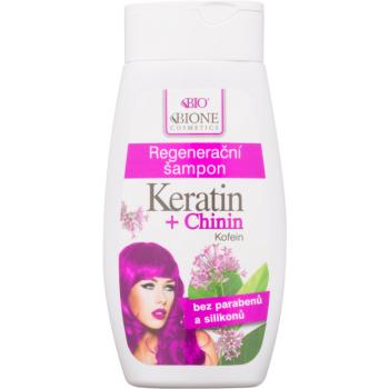 Bione Cosmetics Keratin + Chinin regeneráló sampon 260 ml