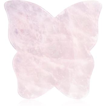 Crystallove Butterfly Rose Quartz Gua Sha Plate masszázs szegédeszköz