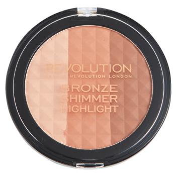 Makeup Revolution Ultra Bronze Shimmer Highlight élénkítő bronzosító púder 15 g