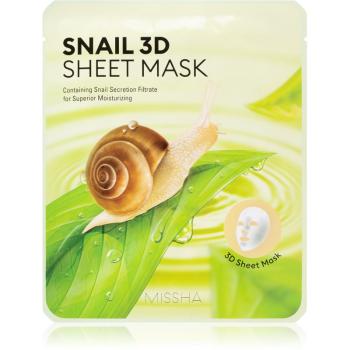 Missha Snail arcmaszk tisztító és frissítő hatással csigakivonattal 23 g
