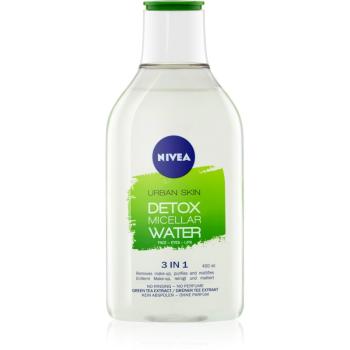 Nivea Urban Skin Detox micellás víz 3 az 1-ben zöld tea kivonattal 400 ml
