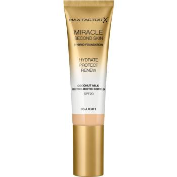Max Factor Miracle Second Skin hidratáló krémes make-up SPF 20 árnyalat 03 Light 30 ml