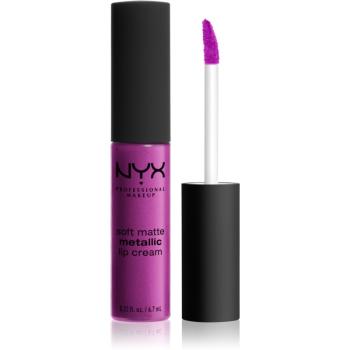 NYX Professional Makeup Soft Matte Metallic Lip Cream matt metál hatású folyékony ajakrúzs árnyalat 08 Seoul 6.7 ml