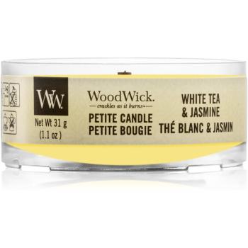 Woodwick White Tea & Jasmine viaszos gyertya fa kanóccal 31 g