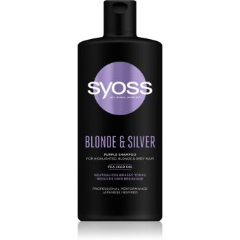 Syoss Blonde & Silver lila sampon szőke és ősz hajra 440 ml