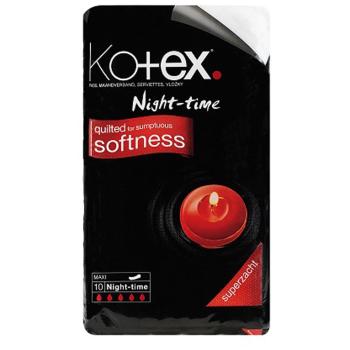 Kotex Night-time egészségügyi betétek 10 db