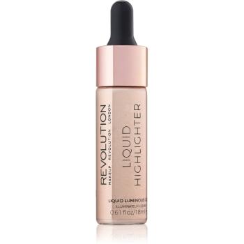 Makeup Revolution Liquid Highlighter folyékony bőrélénkítő árnyalat Liquid Luminous Gold 18 ml