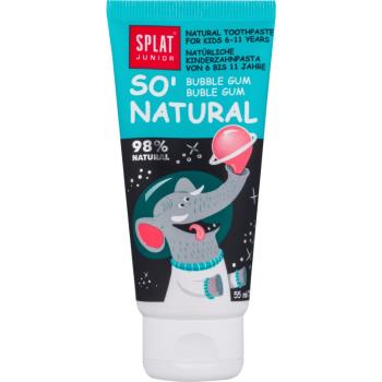 Splat Junior So' Natural fogkrém gyermekeknek 6-11 éves korig íz Bubble Gum 55 ml