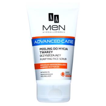 AA Cosmetics Men Advanced Care tisztító peelinges gél az arcra 150 ml