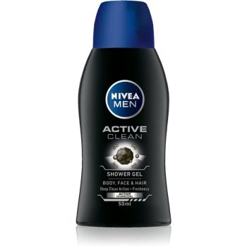 Nivea Men Active Clean tusfürdő gél arcra, testre és hajra uraknak 50 ml