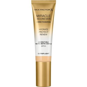 Max Factor Miracle Second Skin hidratáló krémes make-up SPF 20 árnyalat 02 Fair Light 30 ml