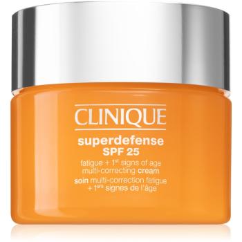 Clinique Superdefense™ SPF 25 Fatigue + 1st Signs Of Age Multi-Correcting Cream krém az öregedés első jelei ellen kombinált és zsíros bőrre SPF 25 30