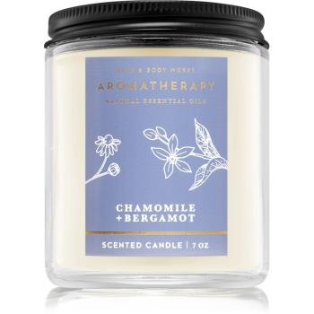 Bath & Body Works Aromatherapy Chamomile & Bergamot illatos gyertya 198 g