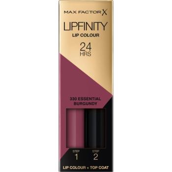 Max Factor Lipfinity Lip Colour hosszan tartó rúzs balzsammal árnyalat 330 Essential Burgundy