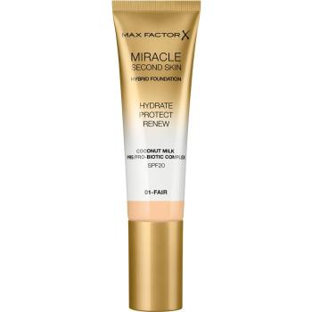 Max Factor Miracle Second Skin hidratáló krémes make-up SPF 20 árnyalat 01 Fair 30 ml