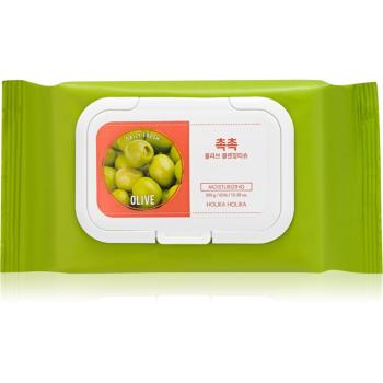 Holika Holika Daily Fresh Olive festéklemosó kendők vízálló és nem vízálló make-uphoz 60 db