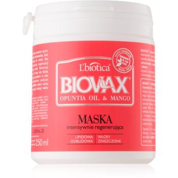 L’biotica Biovax Opuntia Oil & Mango regeneráló maszk a károsult hajra 250 ml