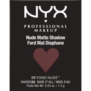 NYX Professional Makeup Nude Matte Shadow Beyond Nude™ matt szemhéjfestékek utántöltő árnyalat 32 Bare it All 1.5 g