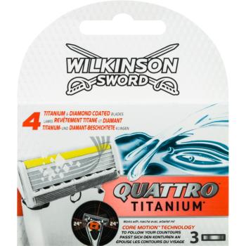 Wilkinson Sword Quattro Titanium tartalék pengék 3 db 3 db