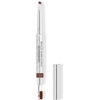 DIOR Diorshow Kabuki Brow Styler szemöldök ceruza kefével árnyalat 03 Brown 0,29 g