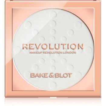 Makeup Revolution Bake & Blot hosszan tartó fixáló púder árnyalat White 5.5 g
