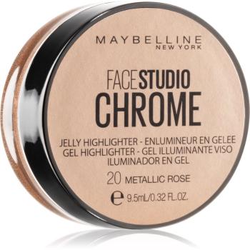 Maybelline Face Studio Chrome Jelly Highlighter Gél Highlighter árnyalat 20 Metallic Rose 9.5 ml