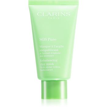 Clarins SOS Pure Rebalancing Clay Mask agyagos maszk kombinált és zsíros bőrre 75 ml