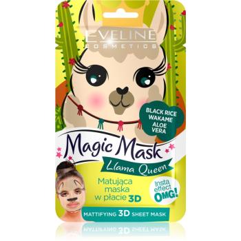 Eveline Cosmetics Magic Mask Lama Queen normalizáló mattító maszk 3D