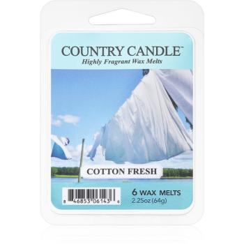 Country Candle Cotton Fresh illatos viasz aromalámpába 64 g