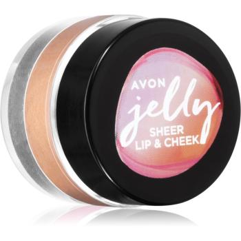 Avon Jelly multifunkcionális smink ajkakra és arcra árnyalat Plump Peach 5 ml