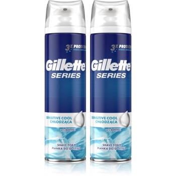 Gillette Series Sensitive Cool borotválkozási hab uraknak 2 x 250 ml