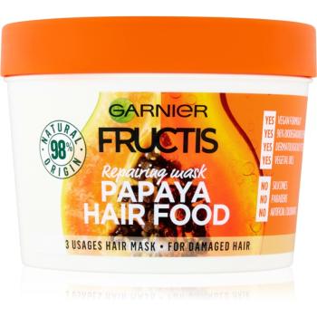 Garnier Fructis Papaya Hair Food hajpakolás töredezett, károsult hajra 390 ml