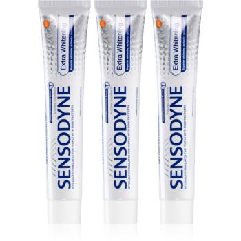 Sensodyne Extra Whitening fogfehérítő paszta fluoriddal érzékeny fogakra 3x75 ml
