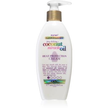 OGX Coconut Miracle Oil hővédő krém a rakoncátlan haj kisimítására 177 ml